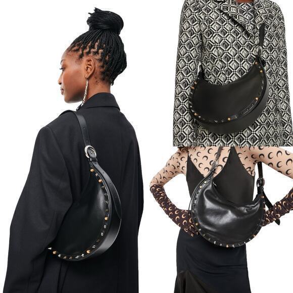 MARINE‎ SERRE Stud Eclipse Crescent Moon Shoulder bag - Picture 2 of 14